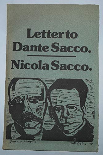 Letter to Dante Sacco (9780906317044) by Nicola Sacco
