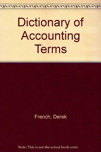 Beispielbild fr Dictionary of Accounting Terms zum Verkauf von medimops