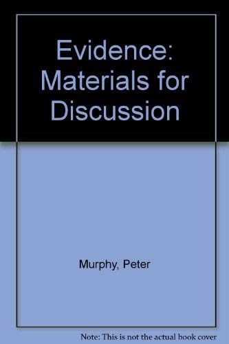 Beispielbild fr Evidence: Materials for Discussion. Second Edition. zum Verkauf von Plurabelle Books Ltd