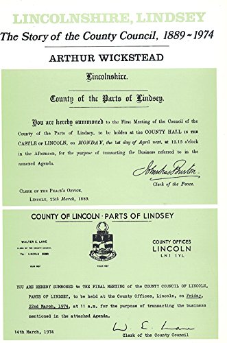 Lincolnshire, Lindsey: The Story of the County Council, 1889-1974