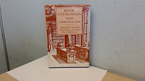 9780906795286: Book Catalogues: Their Varieties and Uses (St. Paul's Bibliographies)