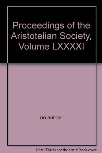 Beispielbild fr Proceedings of the Aristotelian Society, Vol. LXXIV zum Verkauf von PsychoBabel & Skoob Books