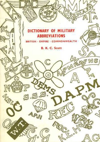 Imagen de archivo de Dictionary of Military Abbreviations: British, Empire, Commonwealth a la venta por Hay-on-Wye Booksellers