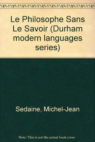 Stock image for Le Philosophe Sans Le Savoir for sale by Lime Works: Books Art Music Ephemera Used and Rare