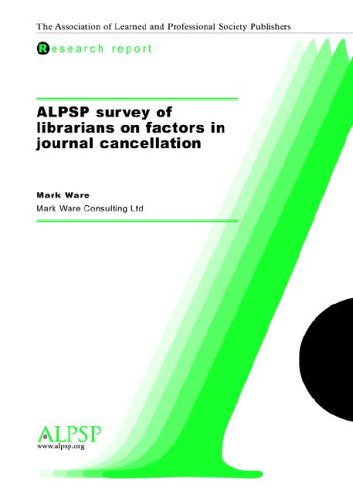 Alpsp Survey of Librarians on Factors in Journal Cancellation (9780907341314) by Ware, Mark