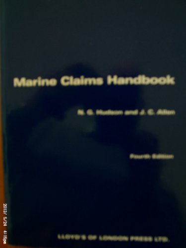 Beispielbild fr Marine Claims Handbook zum Verkauf von Chapter 1
