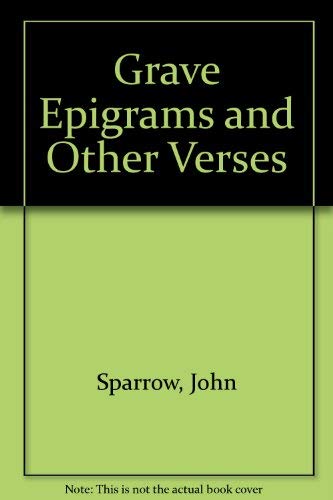 Stock image for Grave epigrams and other verses for sale by Last Word Books