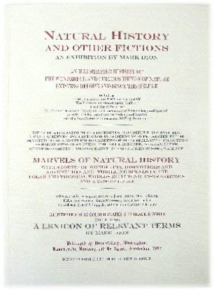 Imagen de archivo de Mark Dion: Natural History and Other Fictions. Publikation zur Ausstellung Ikon Gallery Birmingham, 25 January - 31 March ; Kunstverein, Hamburg, 19 June - 10 August ; De Appel Foundation, Amsterdam, 29 August - 19 October 1997. (engl.) a la venta por Antiquariat  >Im Autorenregister<