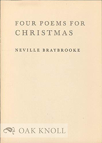 Stock image for FOUR POEMS FOR CHRISTMAS (SIGNED) for sale by Burwood Books