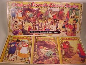 Imagen de archivo de CHILDREN'S FAVOURITE CLASSIC STORIES(SIX COLOUR ILLUSTRATED BOARD BOOKS BOX SET)LITTLE RED RIDING HOOD/BABES IN THE WOOD/DAME TROT & HER PIG/OLD MOTHER HUBBARD/HANSEL & GRETEL/JACK & JILL. a la venta por WorldofBooks