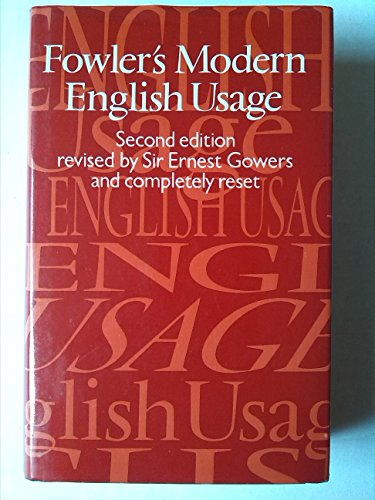 Imagen de archivo de A dictionary of modern English usage a la venta por Book Express (NZ)