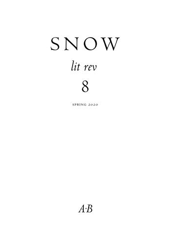 Stock image for Snow lit rev, no. 8 for sale by GF Books, Inc.