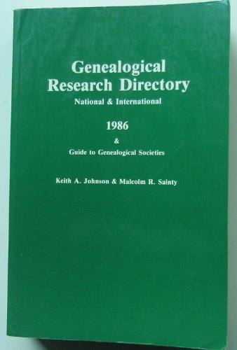 Imagen de archivo de Genealogical Research Directory 1986 a la venta por Goldcrestbooks