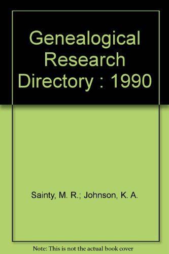 Stock image for Genealogical Research Directory : 1990 for sale by Kennys Bookstore