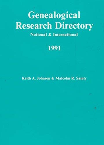 Stock image for Genealogical Research Directory. National & International 1991 for sale by ThriftBooks-Atlanta