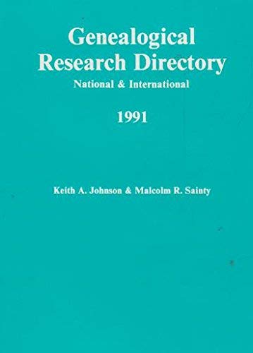 9780908120796: Genealogical Research Directory. National & International 1991