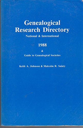 Imagen de archivo de Genealogical Research Directory: National and International, 1992 a la venta por Wormhole Books