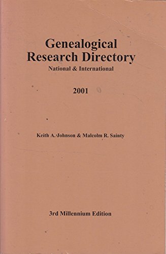 Stock image for Genelogical Research Directory National & International : 3rd Millennium Edition for sale by Westwood Books