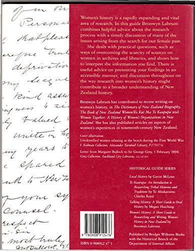 Imagen de archivo de Women's History: A Short Guide to Researching and Writing Women's History in New Zealand a la venta por BooksNZ
