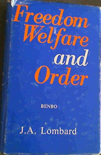 Beispielbild fr Freedom, Welfare and Order zum Verkauf von Chapter 1