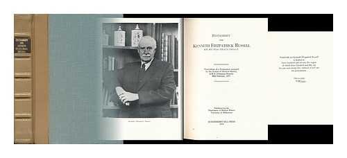 Stock image for Festschrift For Kenneth Fitzpatrick Russell: Proceedings Of A Symposium Arranged By The Section Of Medical History AMA (Victorian Branch) for sale by THE CROSS Art + Books