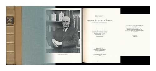 9780909174118: Festschrift for Kenneth Fitzpatrick Russell, M. B. , M. S. , D. Litt. , F. R. A. C. S. , F. R. A. C. P. : Proceedings of a Symposium Arranged by the Section of Medical History, A. M. A. (Victorian Branch) , 25th February 1977