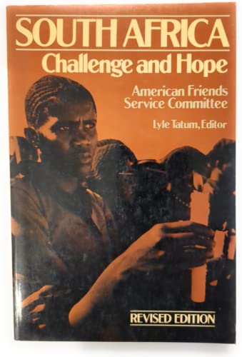 Imagen de archivo de South Africa: Challenge and Hope a la venta por Books Do Furnish A Room