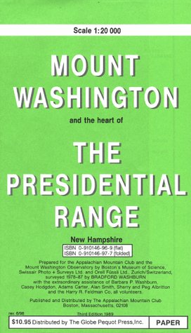 Bradford Washburn's Map of Mt. Washington and the Heart of the Presidential Range (9780910146975) by Washburn, Bradford; AMC