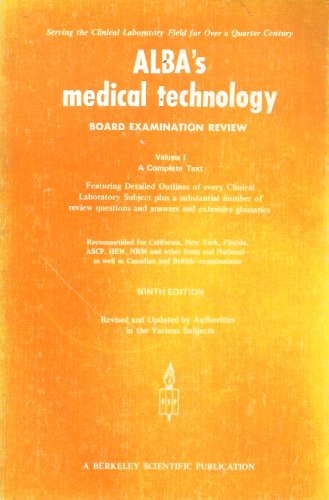 Imagen de archivo de Alba's Medical Technology Board Exam Review, 1 a la venta por ThriftBooks-Atlanta