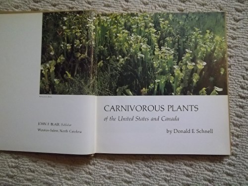 Stock image for Carniverous Plants of the United States and Canada for sale by AardBooks