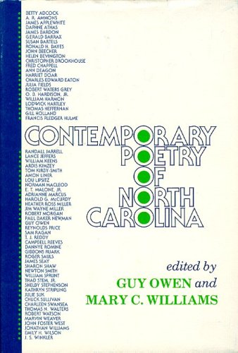 Imagen de archivo de Contemporary Poetry of North Carolina a la venta por Better World Books: West