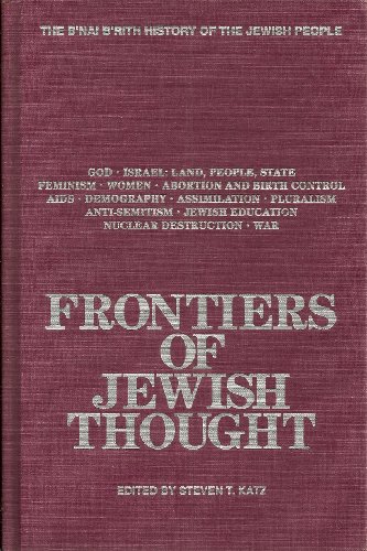 Beispielbild fr Frontiers of Jewish Thought zum Verkauf von Mahler Books