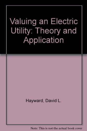 Imagen de archivo de Valuing an Electric Utility: Theory and Application a la venta por HPB-Red