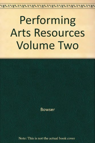 Imagen de archivo de Performing Arts Resources Volume Two, 1975 a la venta por Stony Hill Books