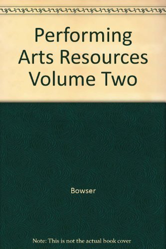 Stock image for Performing Arts Resources Volume Two, 1975 for sale by Stony Hill Books