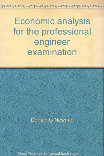 Beispielbild fr Economic analysis for the professional engineer examination zum Verkauf von Wonder Book