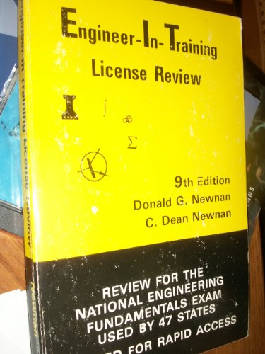 Stock image for Engineer-in-training license review: Review for the national engineering fundamentals examination used by 47 States for sale by ThriftBooks-Atlanta