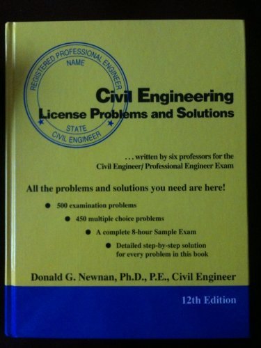 9780910554916: Civil Engineering License Problems and Solutions (All Problems and Solutions are in this book)