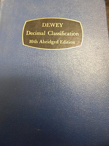 Imagen de archivo de Dewey Decimal Classification 10th Abridged Edition a la venta por BookHolders