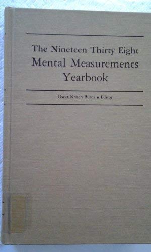 Stock image for The Nineteen Thirty Eight Mental Measurements Yearbook for sale by Anybook.com