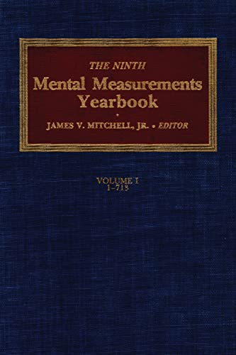 Beispielbild fr The Ninth Mental Measurements Yearbook (Buros Mental Measurements Yearbook) zum Verkauf von Solr Books