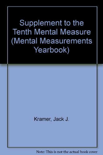 Beispielbild fr The Supplement to the Tenth Mental Measurements Yearbook zum Verkauf von Better World Books