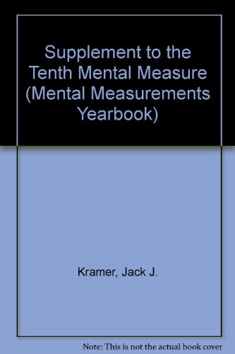 Stock image for The Supplement to the Tenth Mental Measurements Yearbook for sale by Better World Books