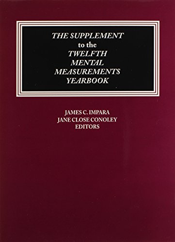 9780910674430: The Supplement to the Twelfth Mental Measurements Yearbook (MENTAL MEASUREMENTS YEARBOOK SUPPLEMENTS)