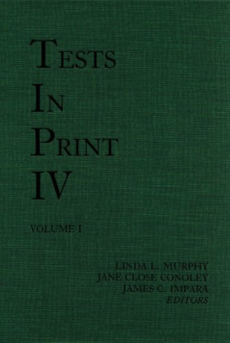 9780910674539: Tests in Print IV: An Index to Tests, Test Reviews, and the Literature on Specific Tests