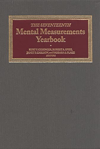 Beispielbild fr The Seventeenth Mental Measurements Yearbook (Buros Mental Measurements Yearbook) zum Verkauf von Irish Booksellers