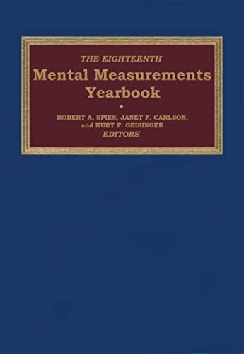 Beispielbild fr The Eighteenth Mental Measurements Yearbook (Buros Mental Measurements Yearbook) zum Verkauf von BooksRun