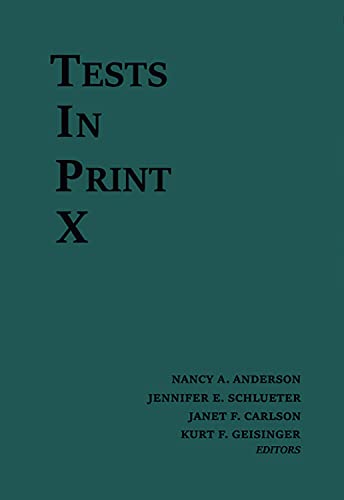 Beispielbild fr Tests in Print X: An Index to Tests, Test Reviews, and the Literature on Specific Tests (Tests in Print (Buros)) zum Verkauf von Midtown Scholar Bookstore