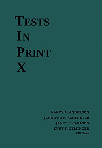 9780910674690: Tests in Print X: An Index to Tests, Test Reviews, and the Literature on Specific Tests (Tests in Print (Buros))