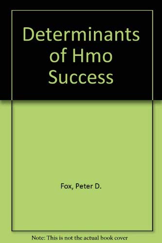 Stock image for Determinants of Hmo Success for sale by HPB-Red